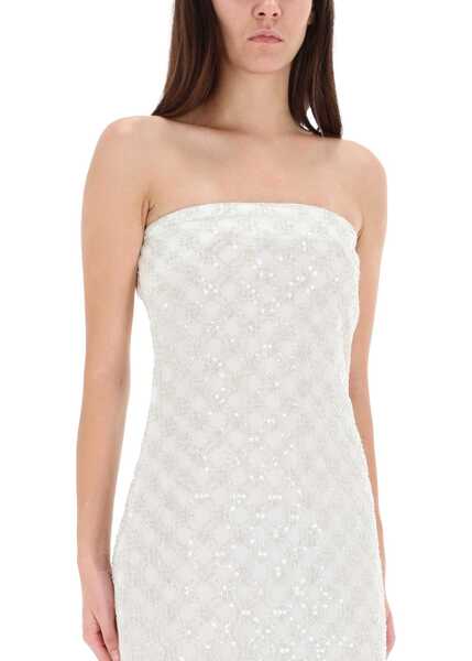 Rochii casual ROTATE Birger Christensen Long Dress With Beads IVORY Femei (BM 19355576) 2