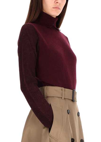 Pulovere casual Burberry Wool Blend Pullover BORDEAUX Femei (BM 19355603) 4