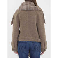 Esarfe Dama - Esarfe Burberry Wool-Blend Jacket With Scarf BROWN Femei (BM 19355642) - B-mall.ro