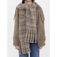 Esarfe Wool-Blend Jacket With Scarf Femei