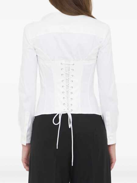 Camasi Balenciaga Corsedet Shirt In Stretch Poplin WHITE Femei (BM 19355645) 4