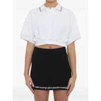 Tricouri Polo Cropped Cotton Polo Shirt Femei