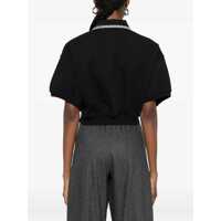 Tricouri Polo Dama - Tricouri Polo Alexander Wang Cropped Cotton Polo Shirt BLACK Femei (BM 19355708) - B-mall.ro