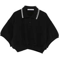 Tricouri Polo Cropped Cotton Polo Shirt Femei