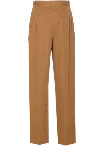 Pantaloni casual THE ROW Igor Trousers In Cotton And Cashmere BEIGE Femei (BM 19355711) 2