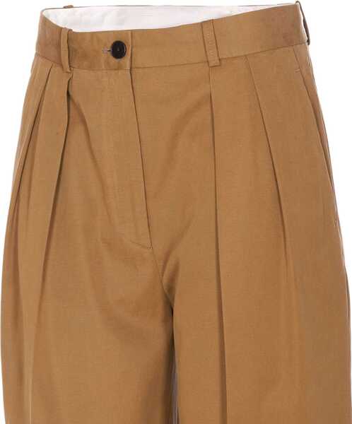 Pantaloni casual THE ROW Igor Trousers In Cotton And Cashmere BEIGE Femei (BM 19355711) 3