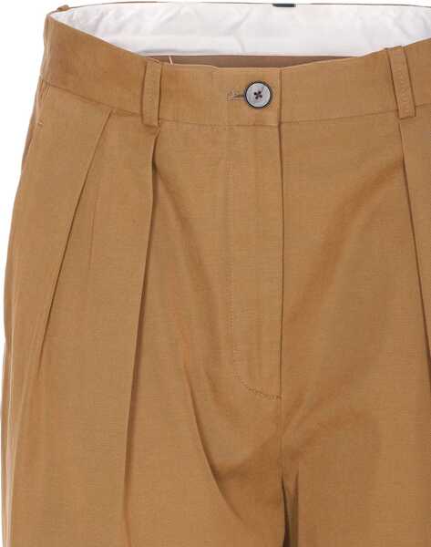 Pantaloni casual THE ROW Igor Trousers In Cotton And Cashmere BEIGE Femei (BM 19355711) 4