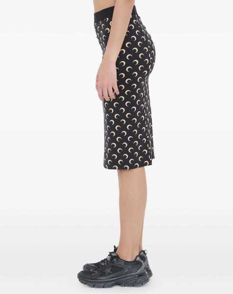 Fuste MARINE SERRE Moon Jersey Skirt BLACK Femei (BM 19355729) 2