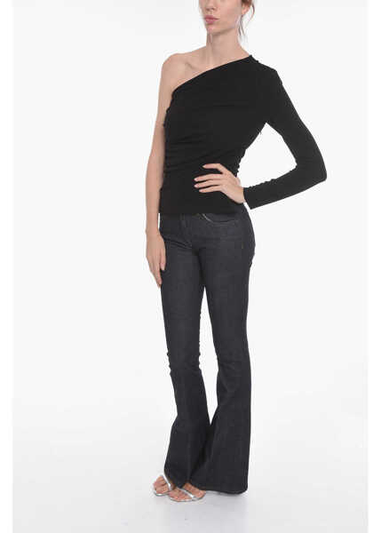 Tricouri DSQUARED2 Draped One-Shoulder Top Black Femei (BM 19355735) 4