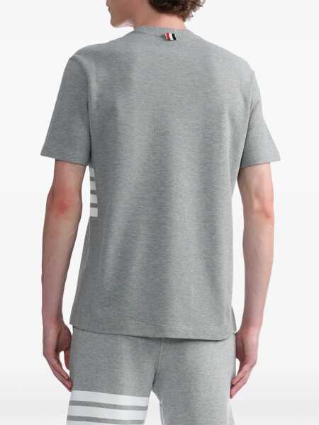 Tricouri Thom Browne Cotton T-Shirt LT GREY Barbati (BM 19355744) 4