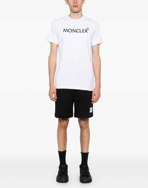 Tricouri Moncler T-Shirt With Flocked Logo WHITE Barbati (BM 19355783) 2