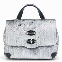 Genti de mana Zanellato Silver Leather Postina Cbi Top Handle Bag Femei