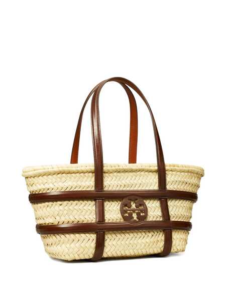 Genti de mana Tory Burch Tory Burch Small Ella Tote Bag In Raffia BROWN Femei (BM 19361055) 3