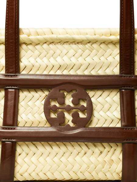 Genti de mana Tory Burch Tory Burch Small Ella Tote Bag In Raffia BROWN Femei (BM 19361055) 5
