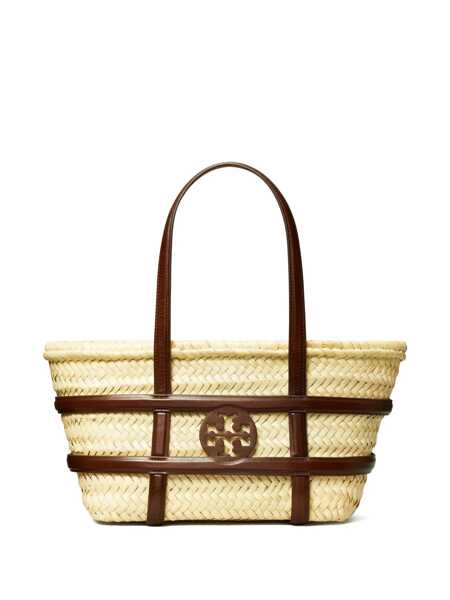 Genti de mana Tory Burch Tory Burch Small Ella Tote Bag In Raffia BROWN Femei (BM 19361055) 1