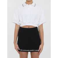 Tricouri Polo Cropped Cotton Polo Shirt Femei