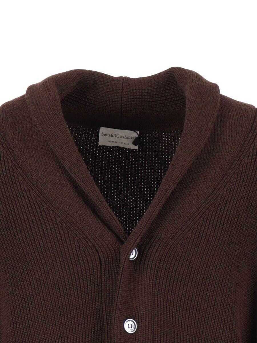 Cardigane SETTE FILI CASHMERE Sette Fili Cashmere Cardigan BROWN Barbati (BM 19362381) 3