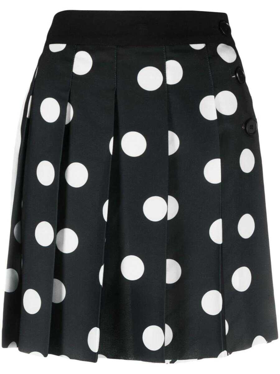 Fuste MSGM Msgm Polka Dot Pleated Mini Skirt WHITE Femei (BM 19362588) 1