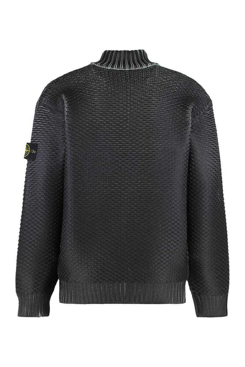 Pulovere Stone Island Stone Island Sweater With Zip And Sublimation Print GREY Barbati (BM 19362879) 2