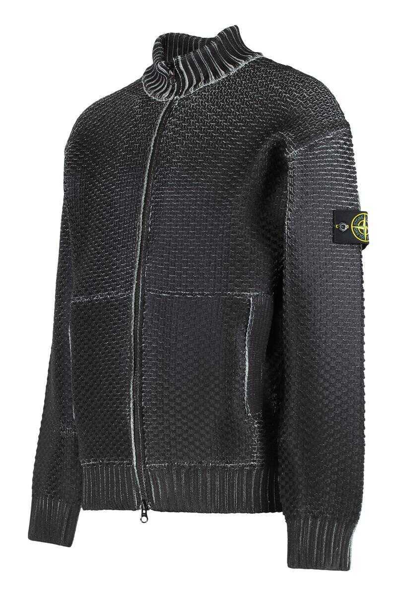 Pulovere Stone Island Stone Island Sweater With Zip And Sublimation Print GREY Barbati (BM 19362879) 3