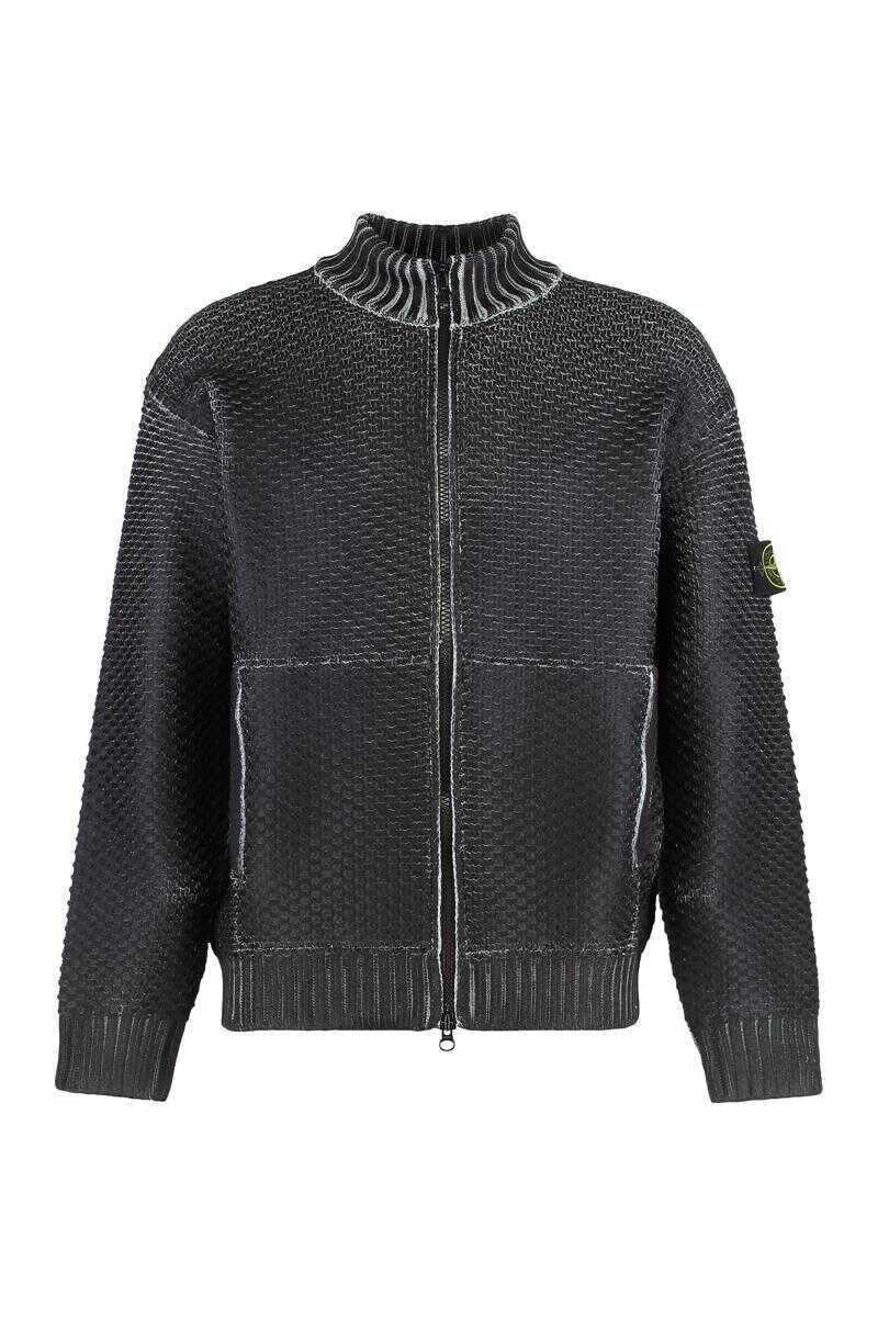 Pulovere Stone Island Stone Island Sweater With Zip And Sublimation Print GREY Barbati (BM 19362879) 1