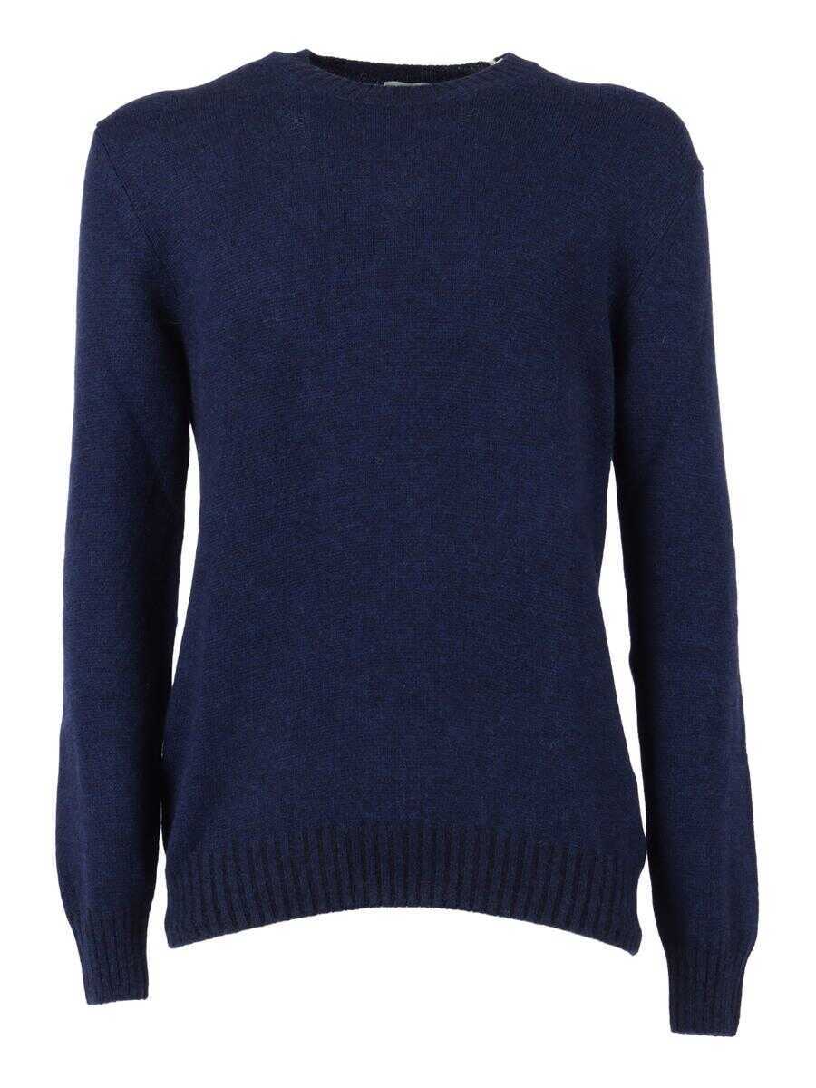 Pulovere SETTE FILI CASHMERE Sette Fili Cashmere Girocoll BLUE Barbati (BM 19362990) 1