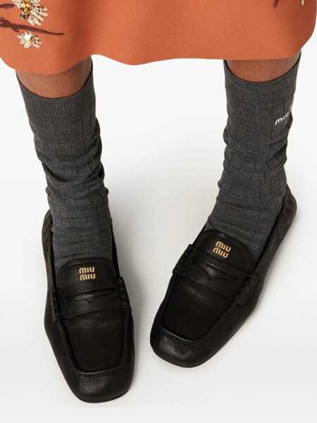 Mocasini Miu Miu Miu Miu Moccasters Black Femei (BM 19363062) 5