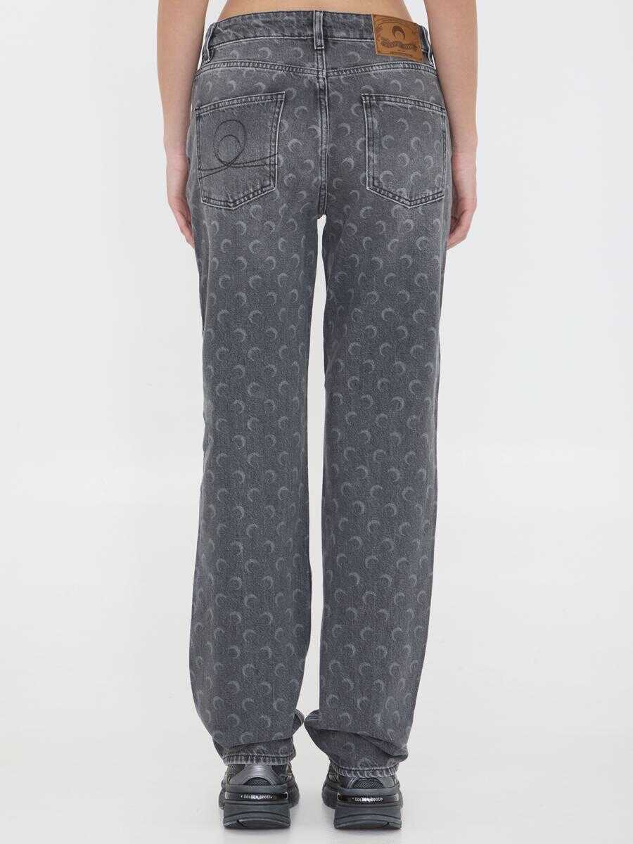 Blugi MARINE SERRE Laser Moon Grey Jeans GREY Femei (BM 19364643) 4