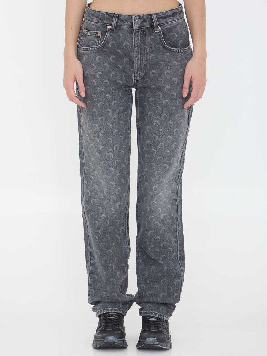 Blugi MARINE SERRE Laser Moon Grey Jeans GREY Femei (BM 19364643) 1