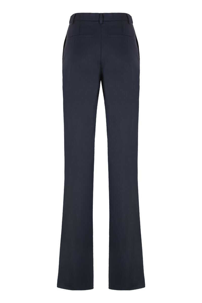 Pantaloni casual Les Filles DEva Les Filles DEva Pants Made Of Wool BLUE Femei (BM 19364703) 2