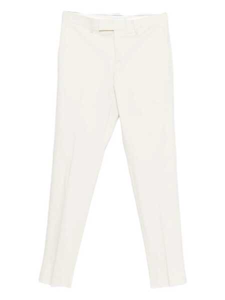 Pantaloni Lardini Lardini Twill Trousers WHITE Barbati (BM 19365024) 1