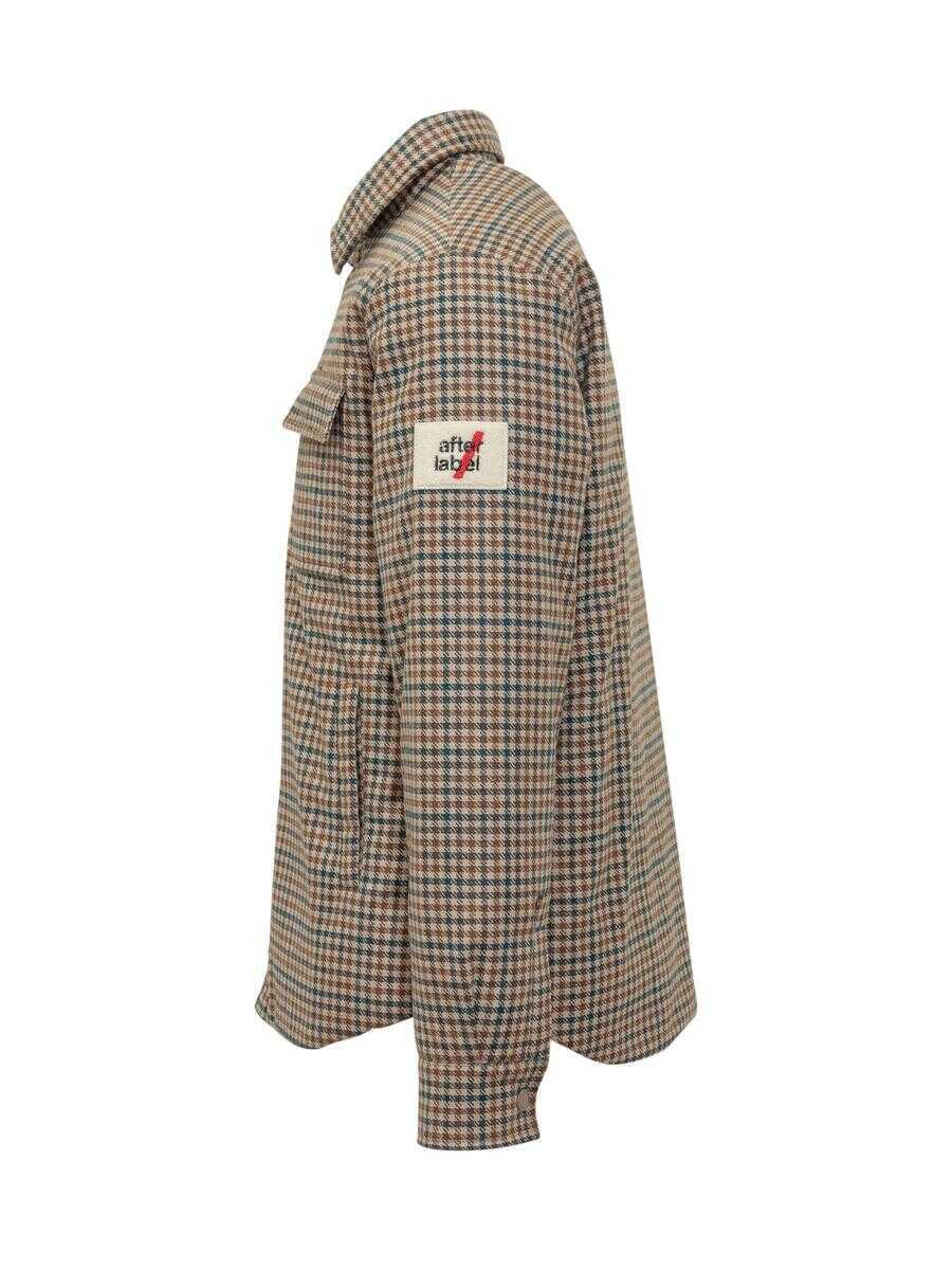 Camasi After Label After Label After Label Check Beige And Green Overshirt Beige Barbati (BM 19365102) 3