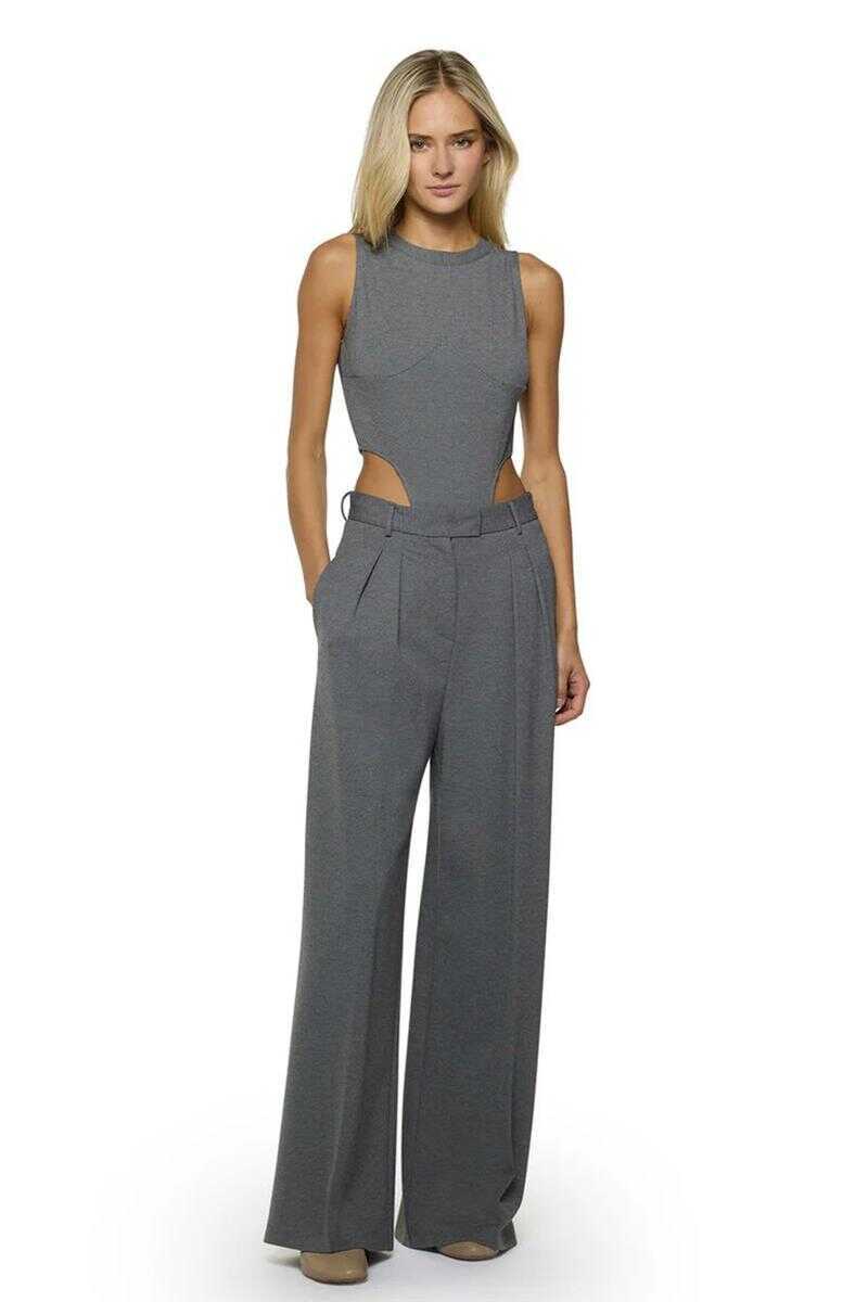 Pantaloni casual SIMONA CORSELLINI Simona Corsellini Trousers GREY Femei (BM 19365342) 4