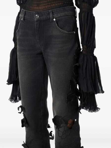 Blugi Blumarine Blumarine Black Cotton Jeans Black Femei (BM 19365378) 4