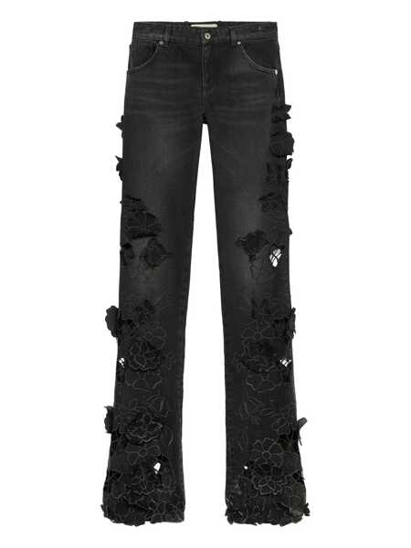 Blugi Blumarine Blumarine Black Cotton Jeans Black Femei (BM 19365378) 1