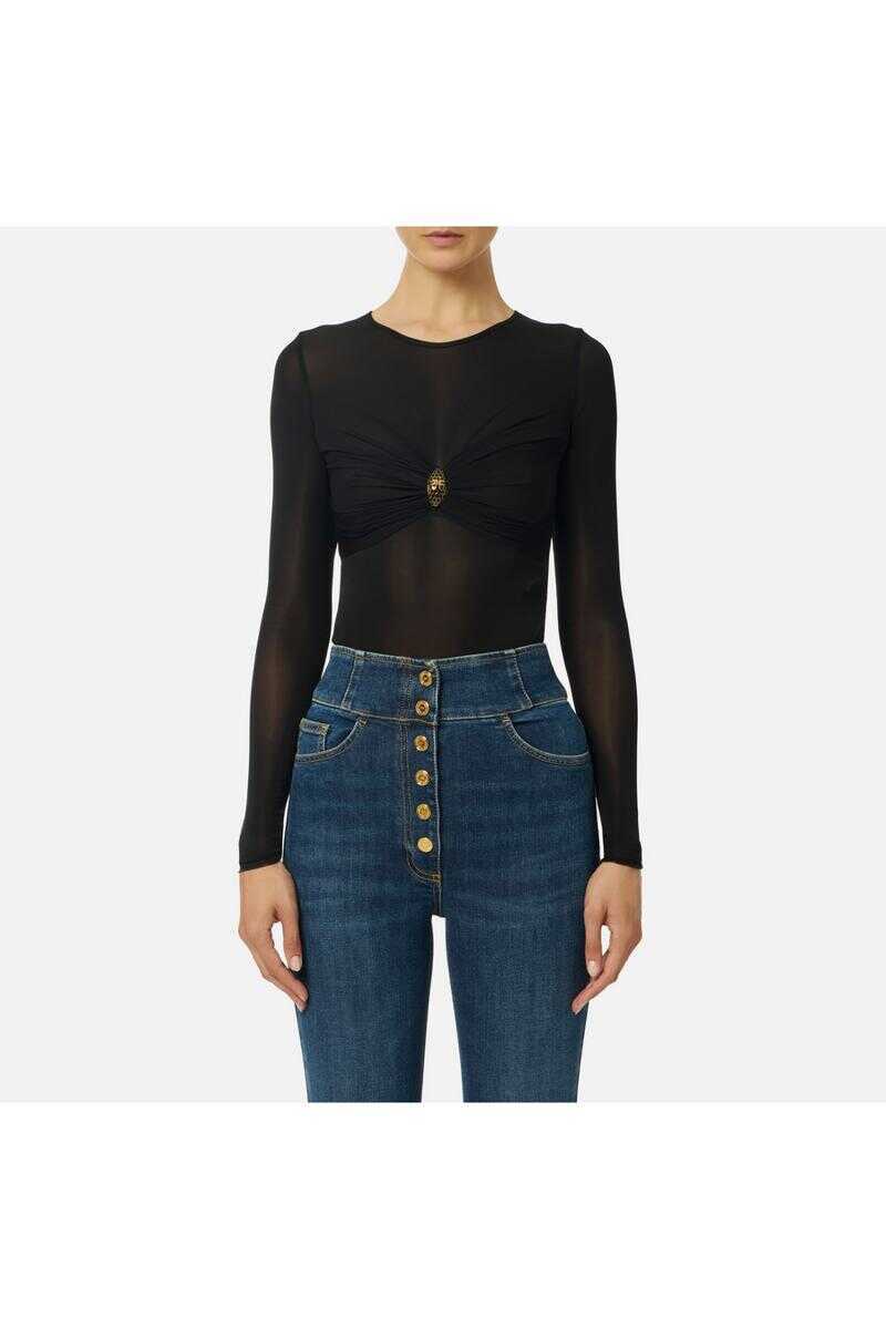 Topuri Elisabetta Franchi Elisabetta Franchi Tops Black Femei (BM 19365846) 2
