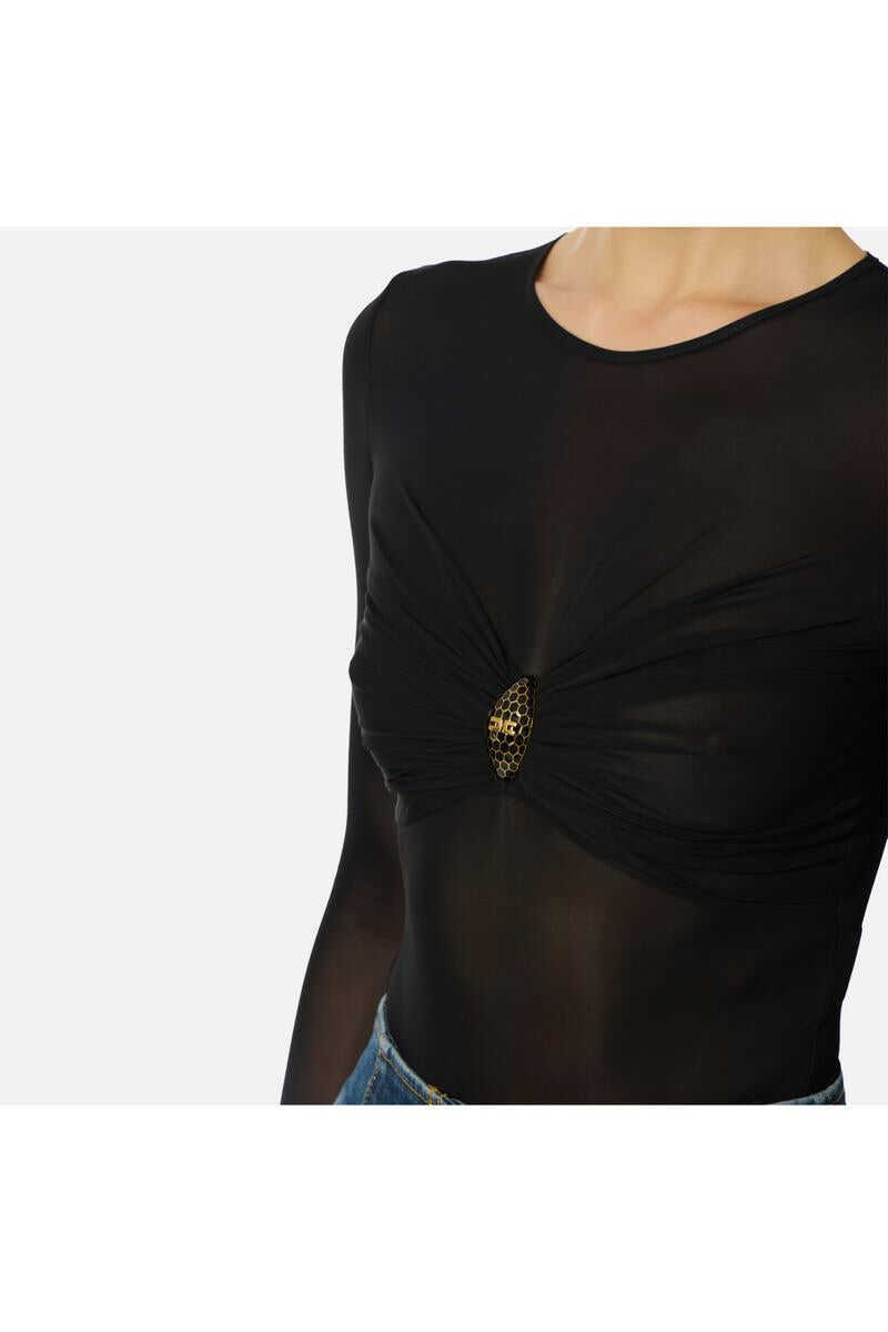 Topuri Elisabetta Franchi Elisabetta Franchi Tops Black Femei (BM 19365846) 4