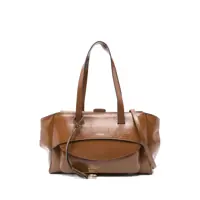 Genti de mana Hidesins Basset Elisir Caramel Bag In Shiny Calfskin Leather Femei