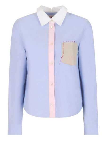 Camasi Marni Marni Light Blue Cotton Shirt SAPPHIRE Femei (BM 19365981) 1