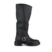 Bocanci Copenhagen Black Boot With Buckle In Grained Leather Femei