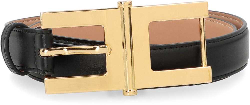 Curele Elisabetta Franchi Elisabetta Franchi Belt With Logo Buckle Black Femei (BM 19366230) 2