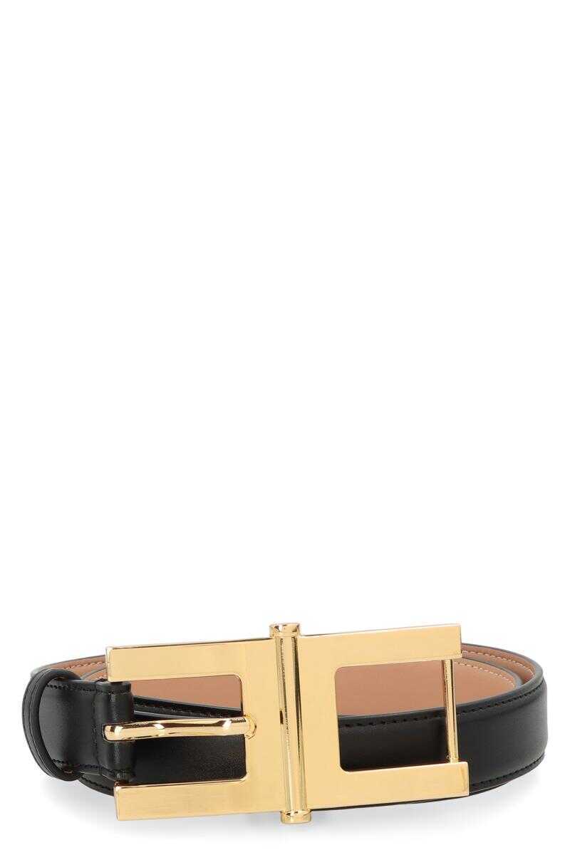 Curele Elisabetta Franchi Elisabetta Franchi Belt With Logo Buckle Black Femei (BM 19366230) 1