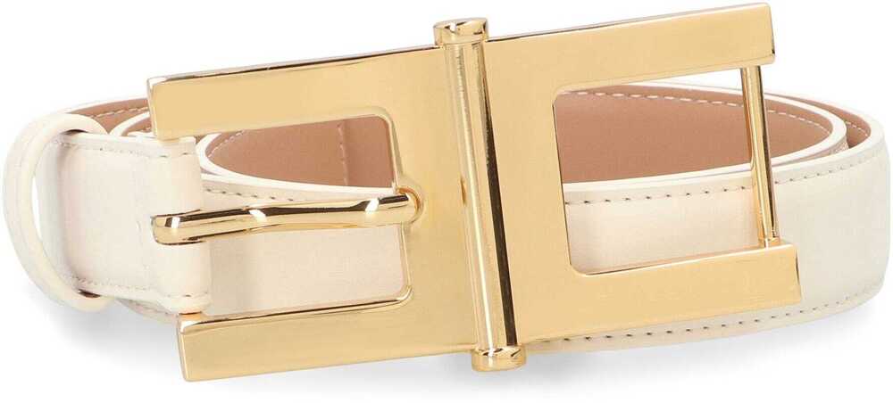 Curele Elisabetta Franchi Elisabetta Franchi Belt With Logo Buckle WHITE Femei (BM 19366239) 2