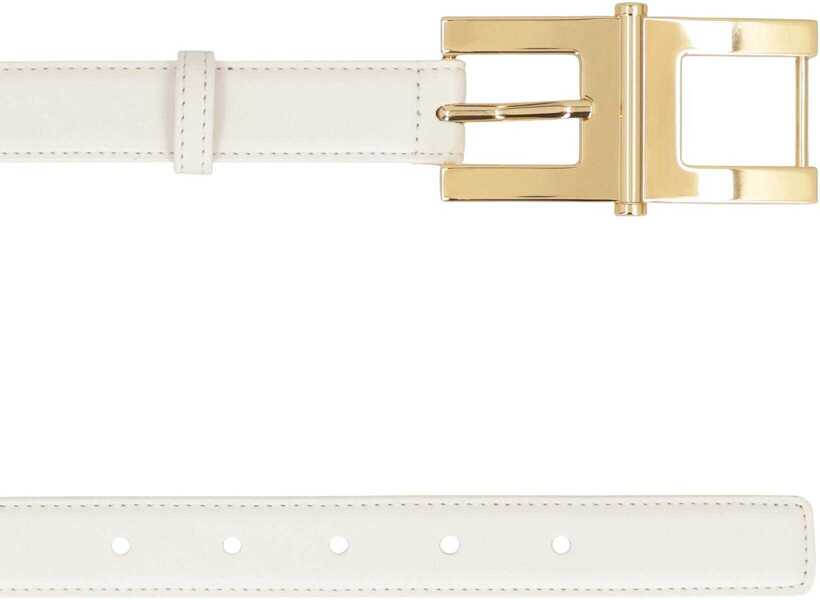 Curele Elisabetta Franchi Elisabetta Franchi Belt With Logo Buckle WHITE Femei (BM 19366239) 3