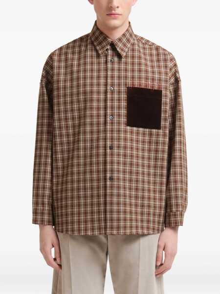 Camasi Marni Marni Brown Wool Shirt MAROON Barbati (BM 19366260) 3