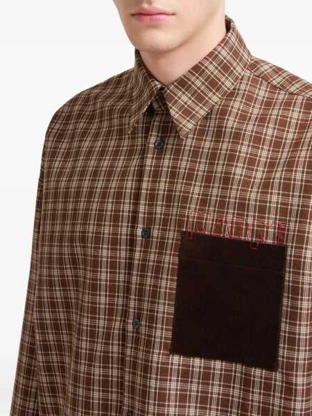 Camasi Marni Marni Brown Wool Shirt MAROON Barbati (BM 19366260) 5