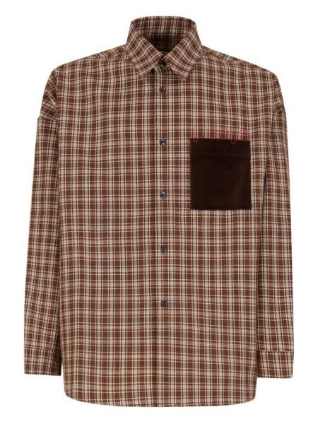 Camasi Marni Marni Brown Wool Shirt MAROON Barbati (BM 19366260) 1