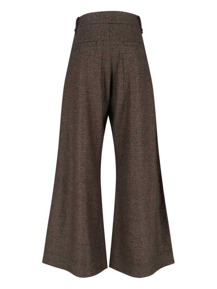 Pantaloni casual EUDON CHOI Eudon Choi Trousers BROWN Femei (BM 19366434) 2