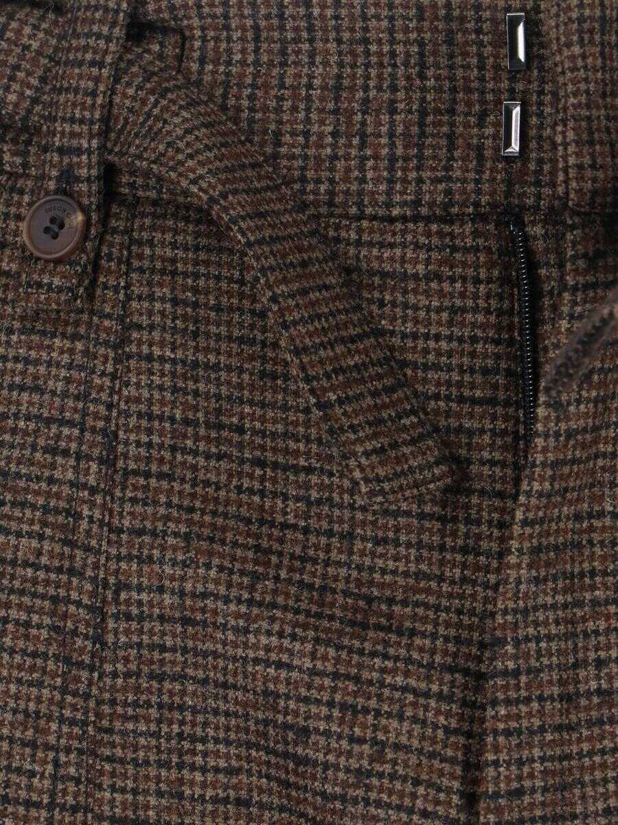 Pantaloni casual EUDON CHOI Eudon Choi Trousers BROWN Femei (BM 19366434) 5