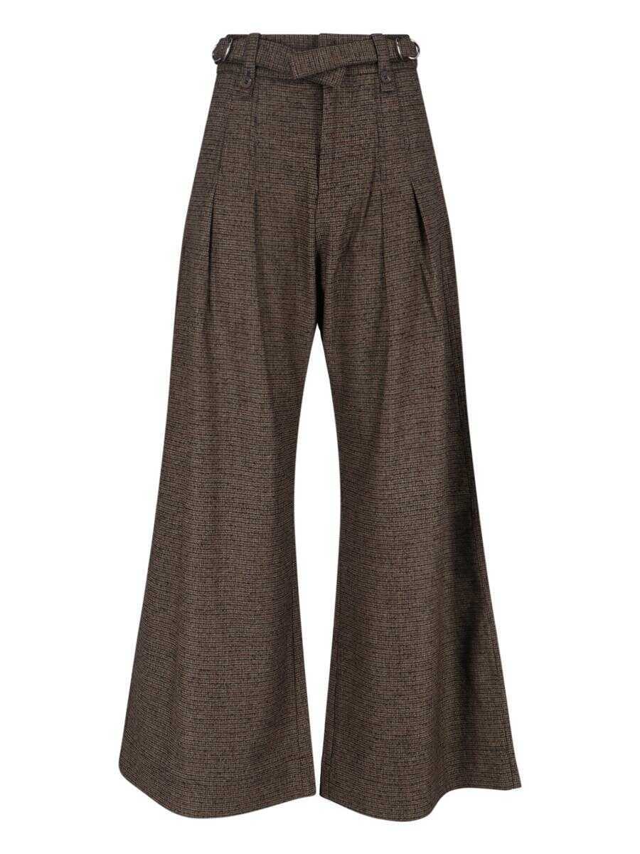 Pantaloni casual EUDON CHOI Eudon Choi Trousers BROWN Femei (BM 19366434) 1